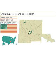 Map Of Jefferson County In Arkansas Usa