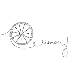 Single Line Lemon Simple Minimalistic