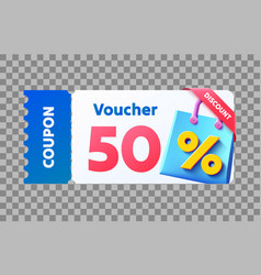 Coupon Special Voucher 50 Percentage Check Banner