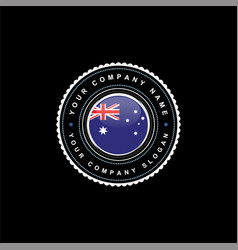 Logo Design With Australia Flag Concept In Circle