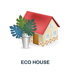 Eco House Icon 3d From Ecology And Energy