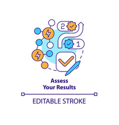 Assess Results Concept Icon