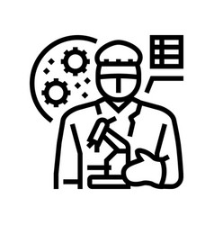 Cytologist Worker Line Icon