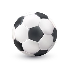 Soccer Ball Realistic White Black Picture