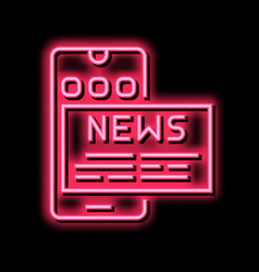 Phone Application News Neon Glow Icon