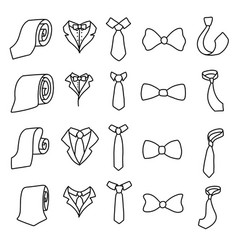 Stylish Neckwear Items Hand Drawn