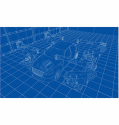 Assembly motor vehicle Royalty Free Vector Image