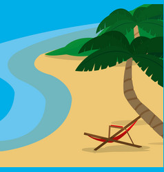 Beach and sunchair design Royalty Free Vector Image