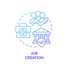 Job Creation Blue Gradient Concept Icon