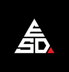 Esd Triangle Letter Logo Design With Triangle