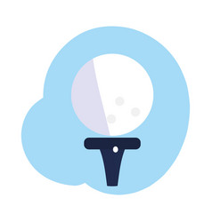 Isolated Golf Ball On Pin Icon