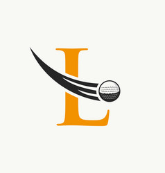 Letter L Golf Logo Design Template Hockey Sport