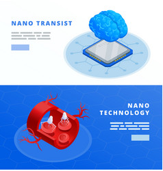 Nanotechnology Banners Set