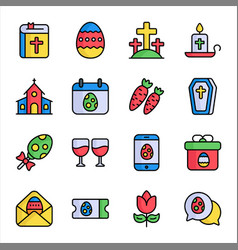 Simple Set Of Easter Day Icons