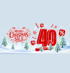 Merry Christmas 40 Percent Off Discount Sale