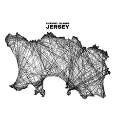 Network Irregular Mesh Jersey Island Map