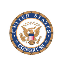 Realistic Emblem Of The Us Congress