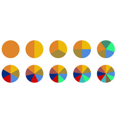 Collection Of Circle Pie Chart Icons Colorful