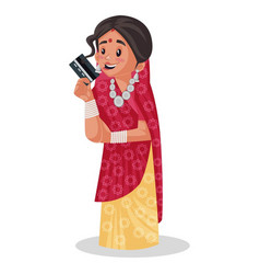 Indian Rajasthani Woman Cartoon