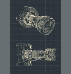 Turbofan Jet Engine Blueprint