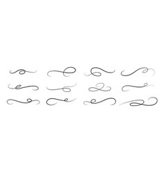 Calligraphic Swoosh Tail Set Underline Marker