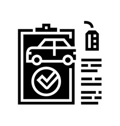 Check Used Car Glyph Icon