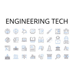 Engineering Tech Line Icons Collection Accounting