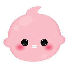 Isolated Colored Cute Awkward Baby Emoji Icon