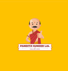 Pandit Ji Sundar Lal Mascot Logo