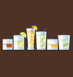 Group Of Cocktail Glasses