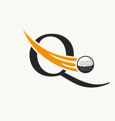 Letter Q Golf Logo Design Template Hockey Sport