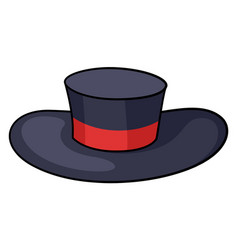 Retro Black Hat Cartoon Icon Male Symbol