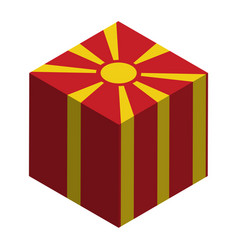 Cube Flag Of North Macedonia