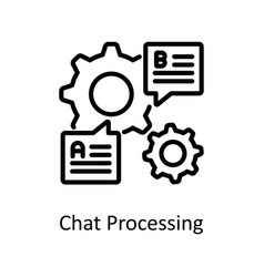 Chat Processing Outline Icon Design