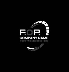 Fop Letter Logo Creative Design With Graphic