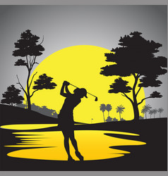 Golf Course Silhouette