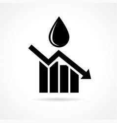 Oil Price Growth Icon Flat