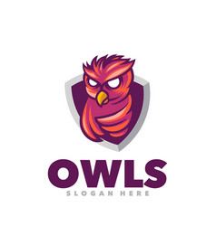 Owls Emblem Shield Logo