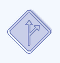 Icon Deviation Sign Suitable For Education Symbol