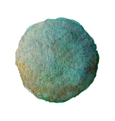 Watercolor Blue Circle Texture With Gold