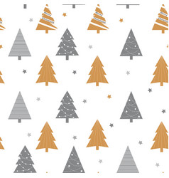 Holiday Seamless Pattern With Gray And Gold