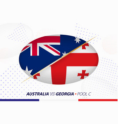 Rugby Match Between Australia And Georgia Concept