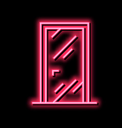 Glass Door Neon Glow Icon