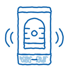 News On Phone Doodle Icon Hand Drawn