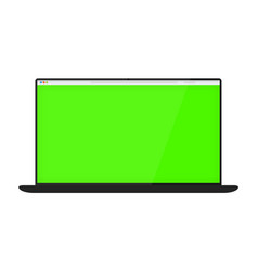 Realistic Modern Slim Laptop Greenscreen