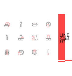 Set Line Knife Online Ordering Food Round