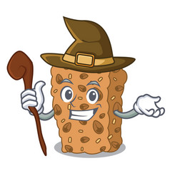 Witch Granola Bar Mascot Cartoon