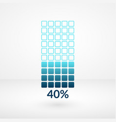 40 Percent Square Chart Isolated Symbol