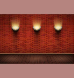 Brick Wall Room With Vintage Sconce Lamps