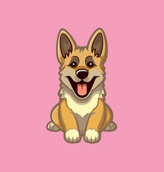 Cartoon Of German Shepherd Dog